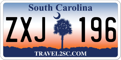 SC license plate ZXJ196
