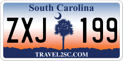 SC license plate ZXJ199