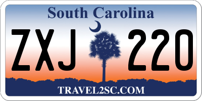 SC license plate ZXJ220