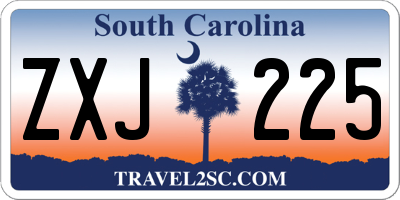 SC license plate ZXJ225