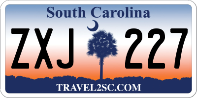 SC license plate ZXJ227