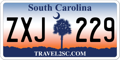 SC license plate ZXJ229