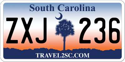 SC license plate ZXJ236
