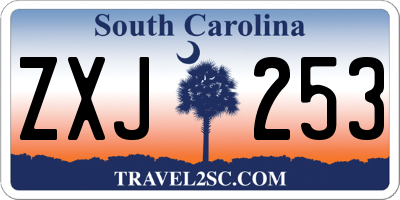 SC license plate ZXJ253