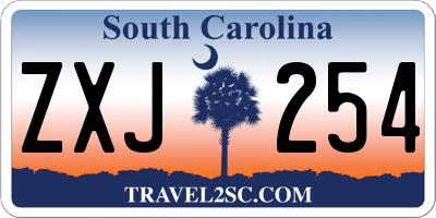 SC license plate ZXJ254