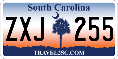 SC license plate ZXJ255
