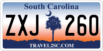 SC license plate ZXJ260