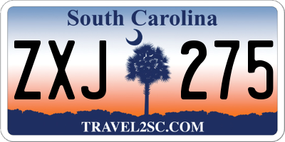 SC license plate ZXJ275