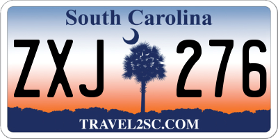 SC license plate ZXJ276