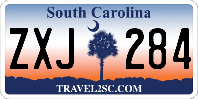 SC license plate ZXJ284