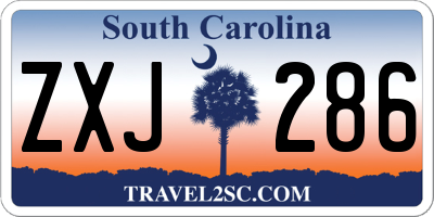 SC license plate ZXJ286
