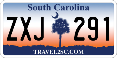 SC license plate ZXJ291