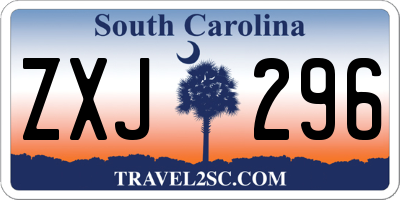 SC license plate ZXJ296