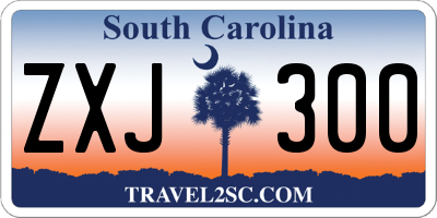 SC license plate ZXJ300