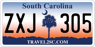 SC license plate ZXJ305