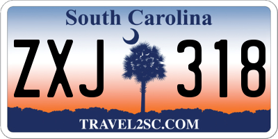 SC license plate ZXJ318