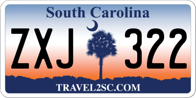 SC license plate ZXJ322