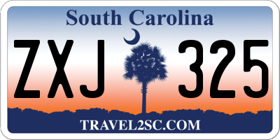 SC license plate ZXJ325