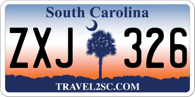 SC license plate ZXJ326