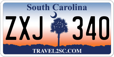 SC license plate ZXJ340