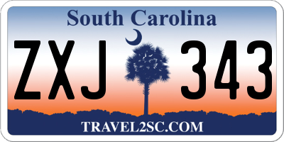 SC license plate ZXJ343