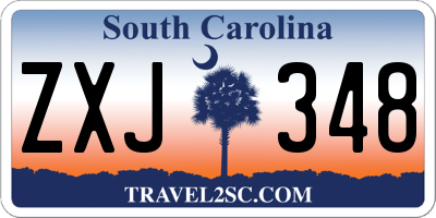 SC license plate ZXJ348
