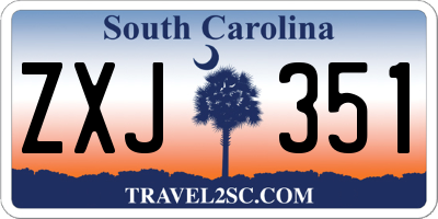 SC license plate ZXJ351