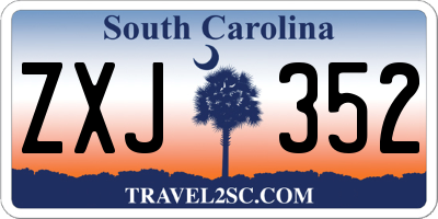 SC license plate ZXJ352