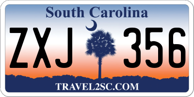SC license plate ZXJ356