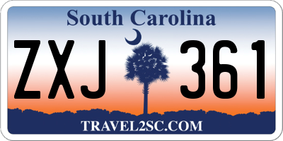 SC license plate ZXJ361