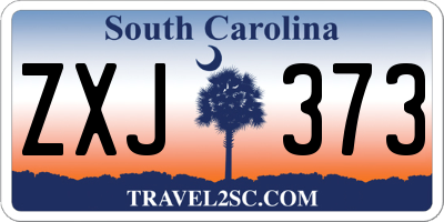 SC license plate ZXJ373