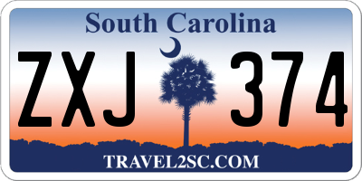 SC license plate ZXJ374