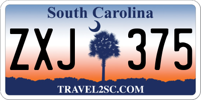 SC license plate ZXJ375