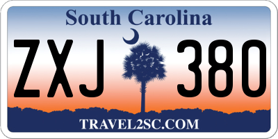 SC license plate ZXJ380