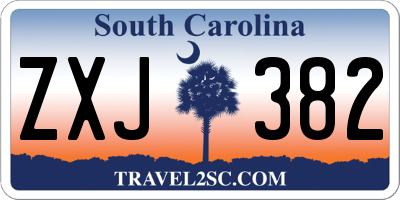 SC license plate ZXJ382