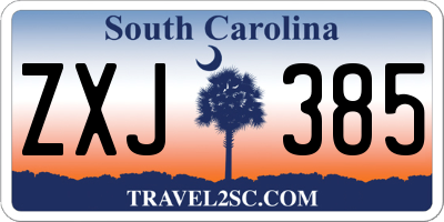 SC license plate ZXJ385