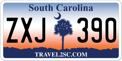 SC license plate ZXJ390