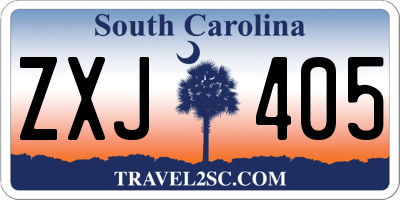 SC license plate ZXJ405