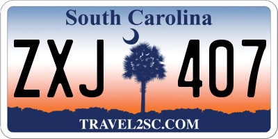 SC license plate ZXJ407