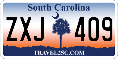 SC license plate ZXJ409