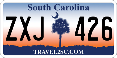 SC license plate ZXJ426
