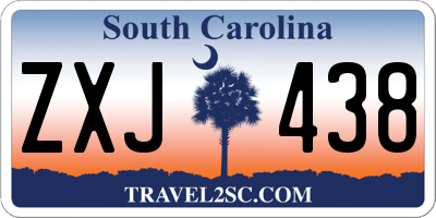 SC license plate ZXJ438