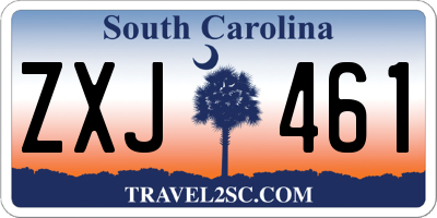 SC license plate ZXJ461