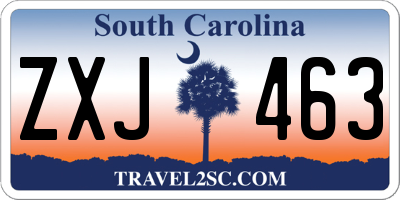 SC license plate ZXJ463