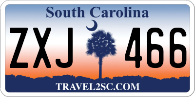 SC license plate ZXJ466