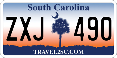 SC license plate ZXJ490