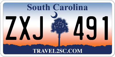 SC license plate ZXJ491