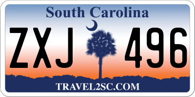 SC license plate ZXJ496