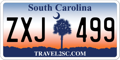 SC license plate ZXJ499