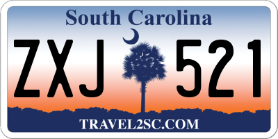 SC license plate ZXJ521